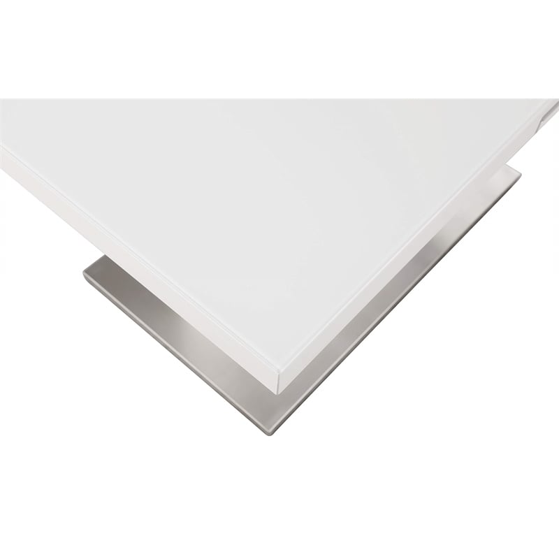 Milan Welma 5-piece Contemporary Steel and Wood Dining Set in White/Gray