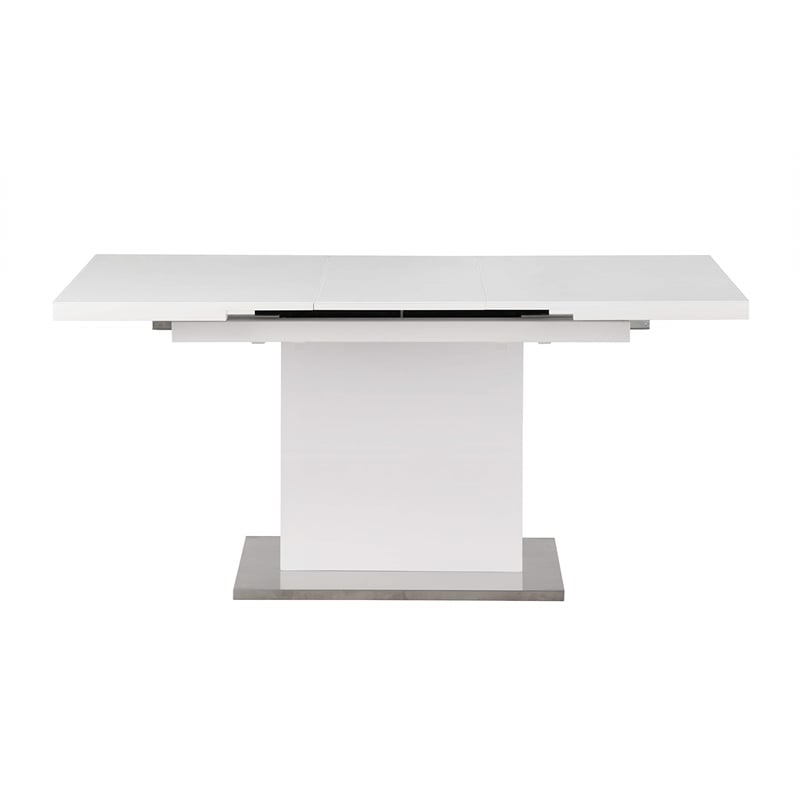 Milan Welma 5-piece Contemporary Steel and Wood Dining Set in White/Gray