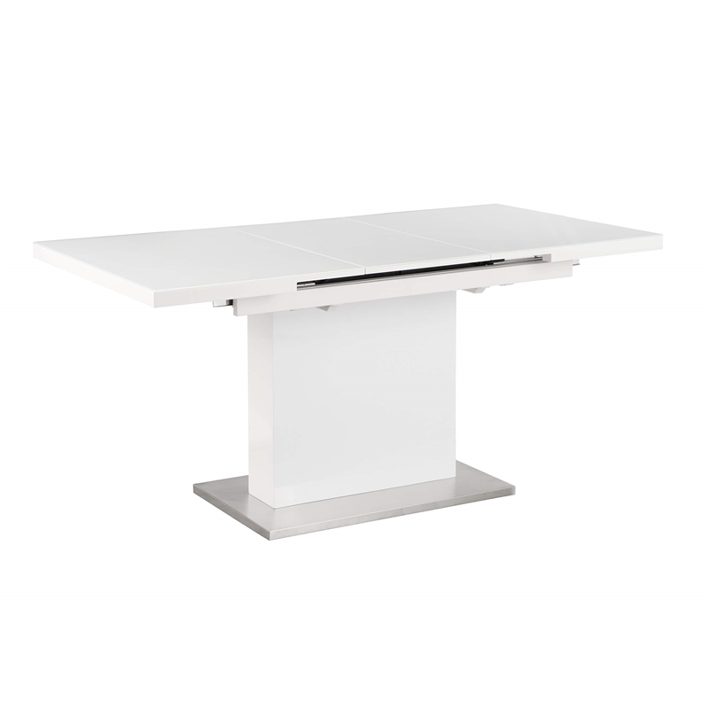 Milan Welma 5-piece Contemporary Steel and Wood Dining Set in White/Gray