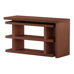 Milan 53.2&quot Contemporary Wood Motion Home Office Desk in Walnut