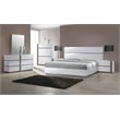 Milan Valencia Contemporary Wood Accent Bedroom Mirror in White/Gray
