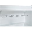 Milan Athena 3-shelf Steel MDF and Glass Channeled Front Bar in Clear and White