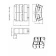 Milan Athena 3-shelf Steel MDF and Glass Channeled Front Bar in Clear and White