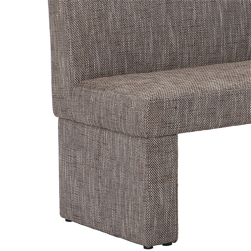 Milan Laniyah Fully Upholstered Linen Fabric Nook in a Natural Weave