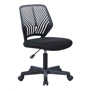 milan modern matte black pneumatic adjustable-height computer chair