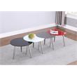 Milan Contemporary Brushed Nickel Multi-Color Four Table Cocktail Set