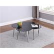 Milan Contemporary Brushed Nickel Multi-Color Four Table Cocktail Set