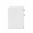 Milan Macalania Modern Gloss White 2-Drawer Night Stand with LED Lighting