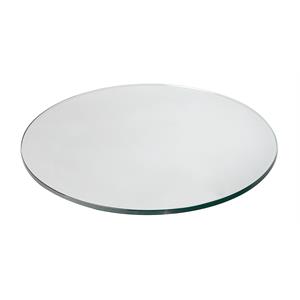 Milan 24&quot Round Clear Glass Top with 1/2&quot -Thick Glass and Flat Edge