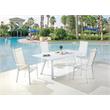 Milan Melbourne  Matte White UV Resistant Outdoor Extendable Table