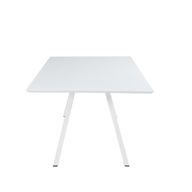 Milan Melbourne  Matte White UV Resistant Outdoor Extendable Table