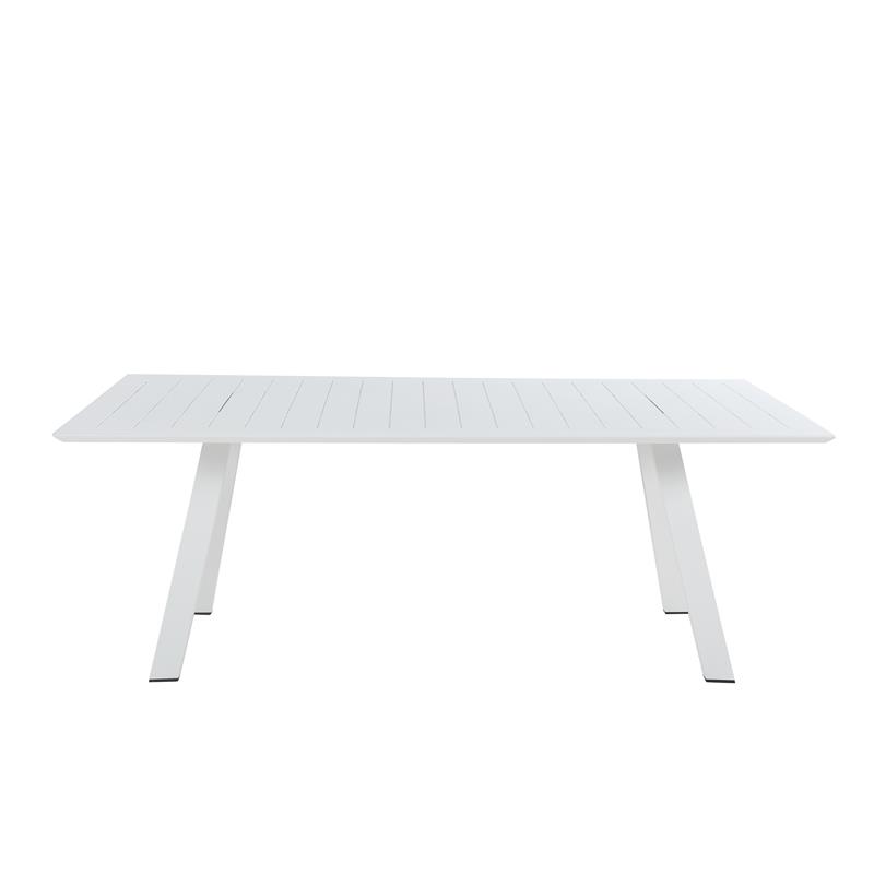 Milan Melbourne  Matte White UV Resistant Outdoor Extendable Table