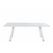 Milan Melbourne  Matte White UV Resistant Outdoor Extendable Table