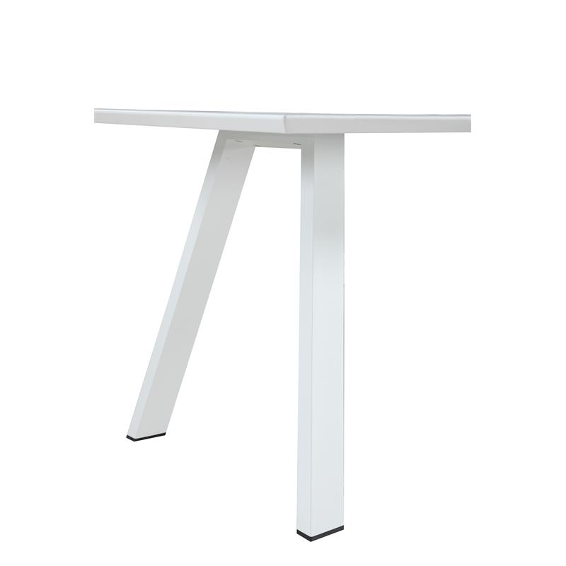 Milan Melbourne  Matte White UV Resistant Outdoor Extendable Table