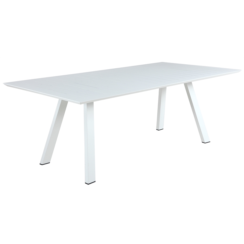Milan Melbourne  Matte White UV Resistant Outdoor Extendable Table