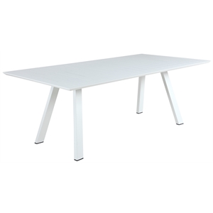 Milan Melbourne  Matte White UV Resistant Outdoor Extendable Table