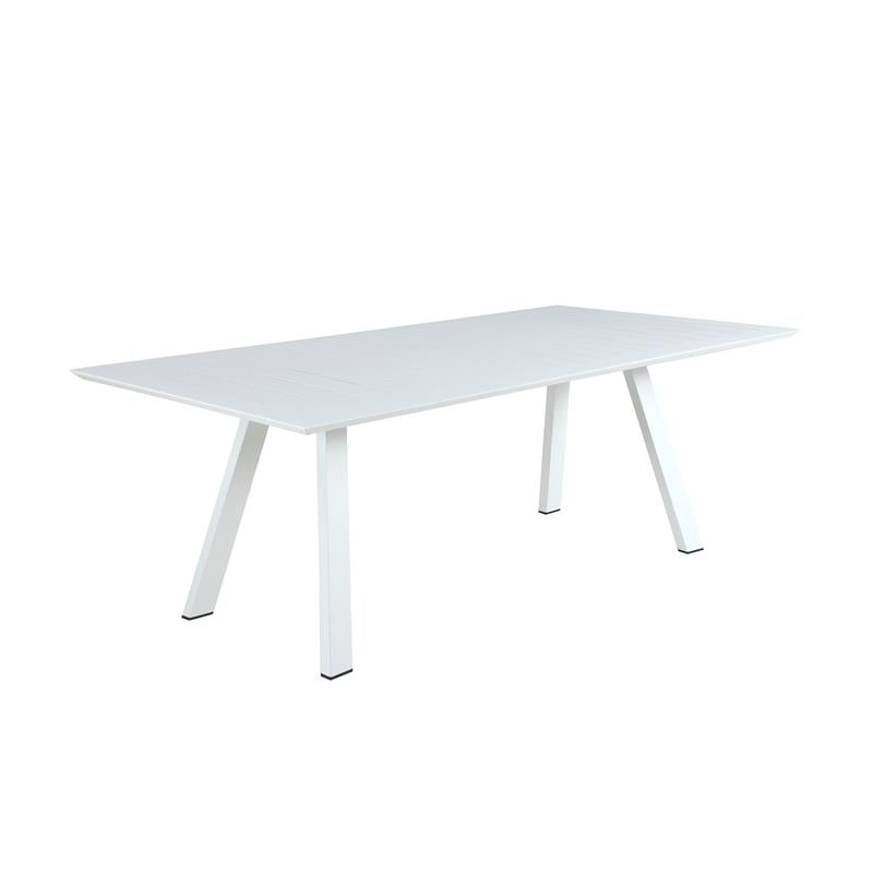 Milan Melbourne  Matte White UV Resistant Outdoor Extendable Table