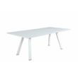 Milan Melbourne  Matte White UV Resistant Outdoor Extendable Table