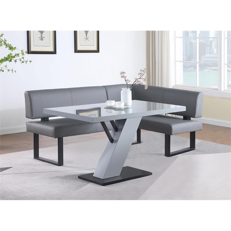 milan lillian gloss white modern design dining table