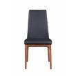Milan Esmeralda Walnut Veneer 5-PC Dining Set w/ 2-Tone Black/Wood Chairs