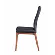 Milan Esmeralda Walnut Veneer 5-PC Dining Set w/ 2-Tone Black/Wood Chairs