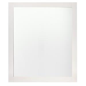 Milan Capri Collection Contemporary Matte White Rectangular Mirror