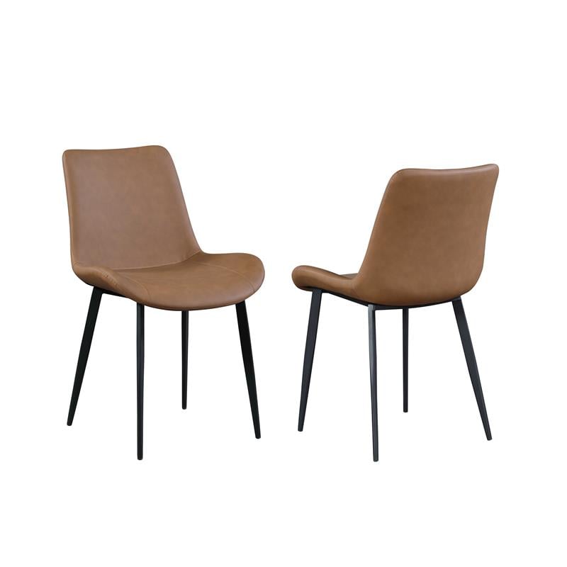 Milan Mariana 5-Piece Dining Set w/ White Ceramic Top & 4 Rust Chairs