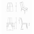 Milan Lex Gray Faux Leather Side Chair with Double Stitched Back - Set of 4
