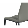 Milan Lex Gray Faux Leather Side Chair with Double Stitched Back - Set of 4