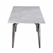 Milan Tate Contemporary Steel & Ceramic Dining Table in Black and Gray