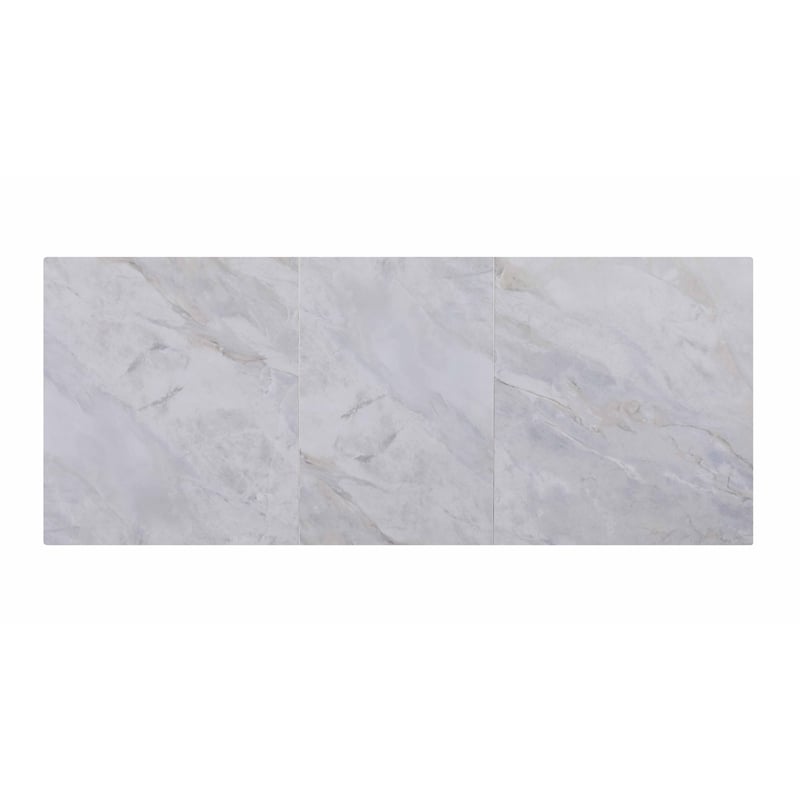 Milan Tate Contemporary Steel & Ceramic Dining Table in Black and Gray