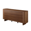 Milan Ethan Walnut Brown Modern All-wood Buffet with 2 Shelves & 3 Drawers