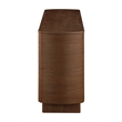 Milan Ethan Walnut Brown Modern All-wood Buffet with 2 Shelves & 3 Drawers