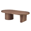Milan Modern All-Wood Oval Top Cocktail Table