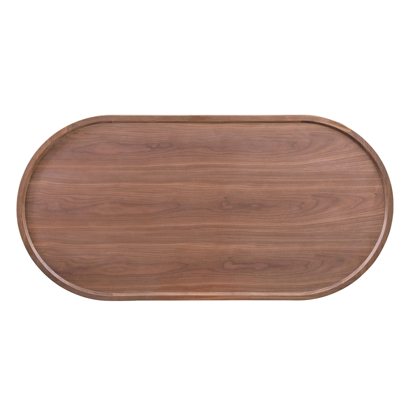 Milan Modern All-Wood Oval Top Cocktail Table