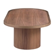 Milan Modern All-Wood Oval Top Cocktail Table