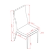 Milan Kassandra Gray Faux Leather Diamond Stitched Back Side Chair - Set of 2