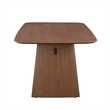 Milan Ethan Modern Wood Dining Table with Walnut Top & Matte Black Steel Accent