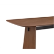 Milan Ethan Modern Wood Dining Table with Walnut Top & Matte Black Steel Accent