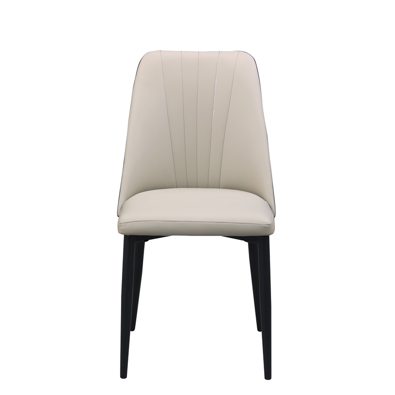 Milan Jester Contemporary Gray Dining Set w/ Extendable Table & Two-Tone Chairs