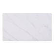 Milan Quinsley Contemporary White Sintered Stone Table w/ Matte Black Steel Legs