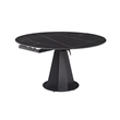 Milan Jester Contemporary Black Dining Set w/ Extendable Table & Gray Chairs