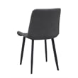 Milan Quinsley Dining Set w/ Matte White Sintered Stone Table & Gray Chairs