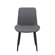 Milan Quinsley Dining Set w/ Matte White Sintered Stone Table & Gray Chairs