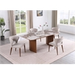 Milan Runa-Robbie Modern Dining Set w/ Ceramic Top Table & Taupe Chairs