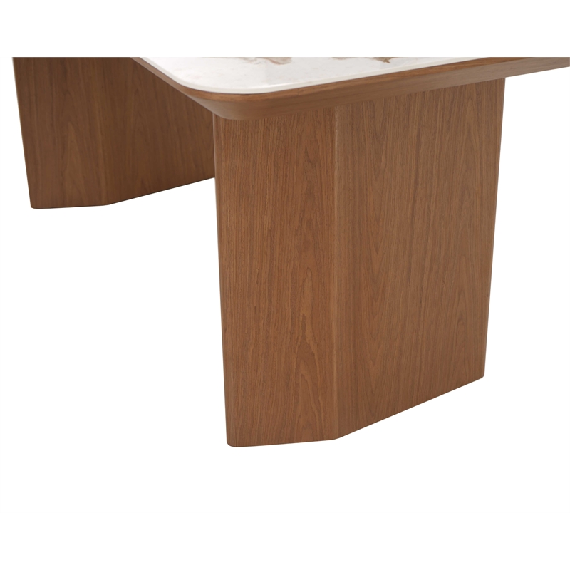 Milan Runa-Robbie Modern Dining Set w/ Ceramic Top Table & Taupe Chairs