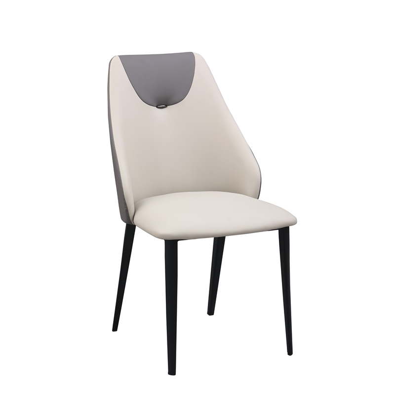 Milan Sean Contemporary Two-Tone Gray Side Chair - Set of 2