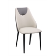 Milan Sean Contemporary Two-Tone Gray Side Chair - Set of 2
