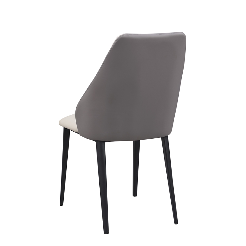 Milan Sean Contemporary Two-Tone Gray Side Chair - Set of 2