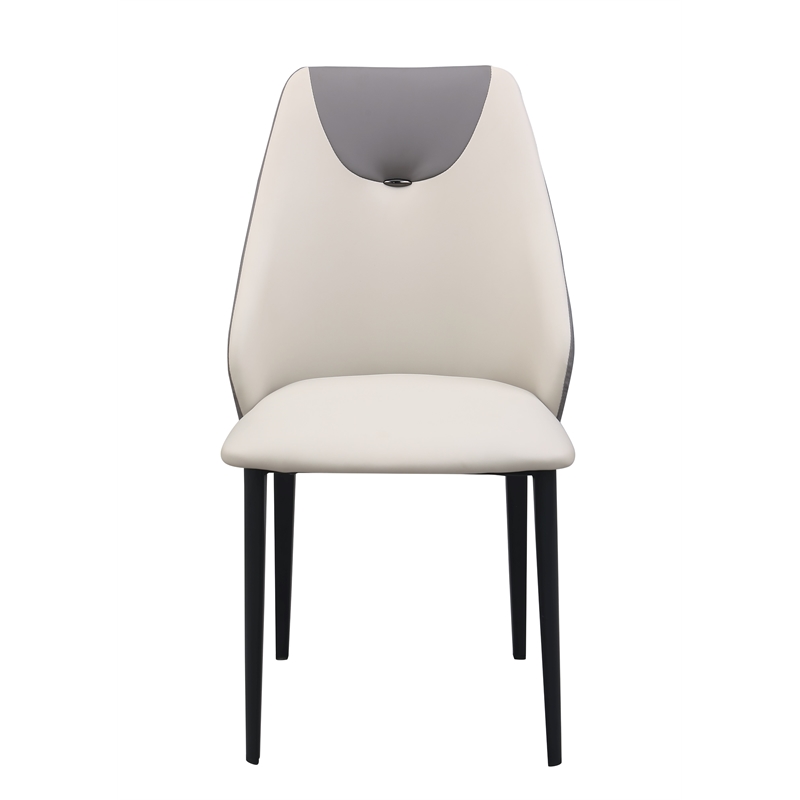 Milan Sean Contemporary Two-Tone Gray Side Chair - Set of 2